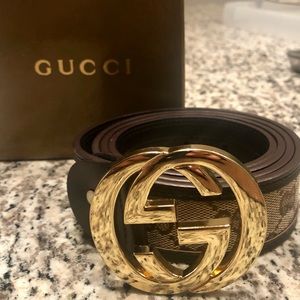 Gucci Gold Interlocking G Belt